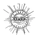 Sunshine minimal tattoo design idea