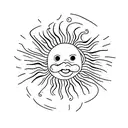 Sunshine minimal tattoo design idea