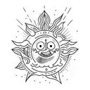 Sunshine minimal tattoo design idea