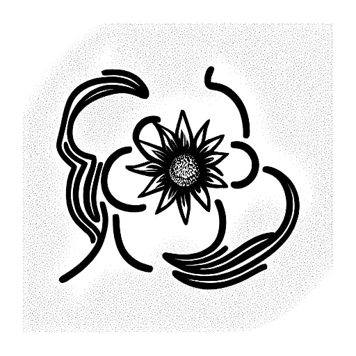 Girasol, tristeza, alegria, amor tattoo design idea