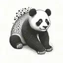 cute, panda tattoo design idea