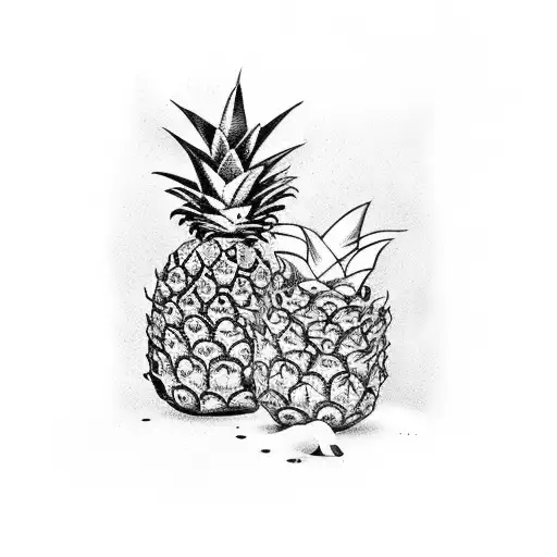 Pineapple tattoo design idea