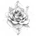 Floral design with wave accents forearm sleeve tattoo design idea