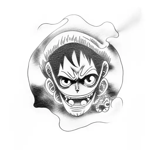 monkey d luffy tattoo design idea