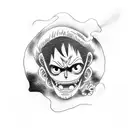 monkey d luffy tattoo design idea