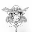 monkey d luffy tattoo design idea