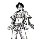 luffy pirate king tattoo design idea