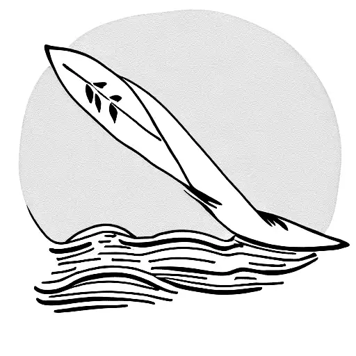 surf vague tattoo design idea