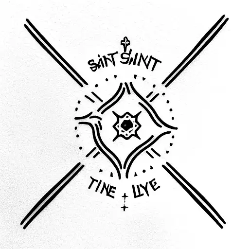 saint Gilles croix de vie  tattoo design idea