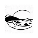 surf vague tattoo design idea