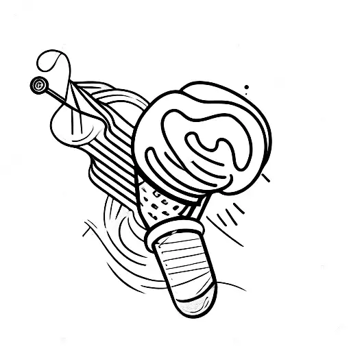 ice cream giving a hug tattoo design idea