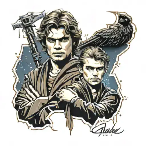 anakin skywalker tattoo design idea