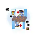 A new-school design of a cooling tech symbol intertwined with gambling elements like playing cards and dice tattoo design idea