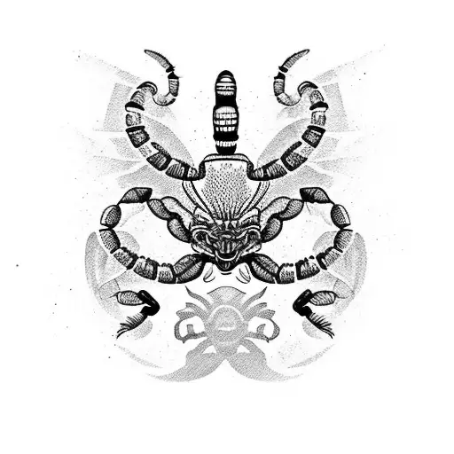 mayan  scorpion  tattoo design idea