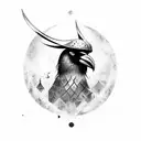 crow and viking tattoo design idea