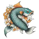 koi carp tattoo design idea