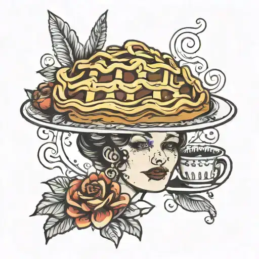 pie waitress musical tattoo design idea