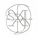 S P M D letters in a square tattoo design idea