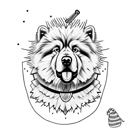 Alexander the Great as a chowchow tattoo design idea