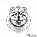 Alexander the Great as a chowchow tattoo design idea