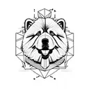 Alexander the Great as a chowchow tattoo design idea