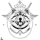 Alexander the Great as a chowchow tattoo design idea