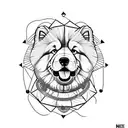 Alexander the Great as a chowchow tattoo design idea