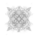 beautiful symmetric quantam entanglement pattern tattoo design idea