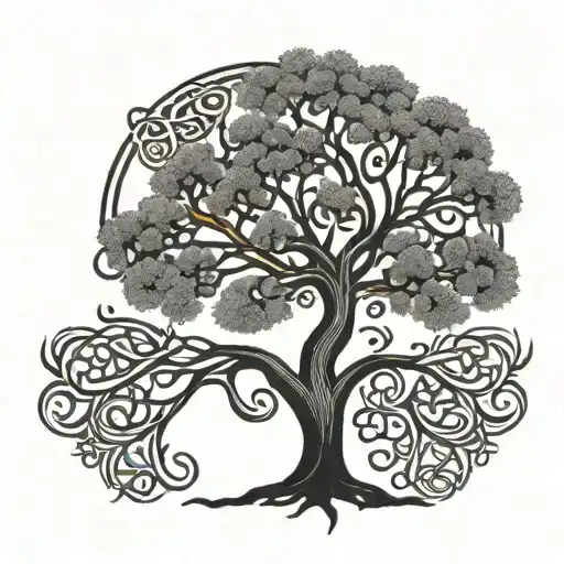 celtic tree of life tattoo design idea