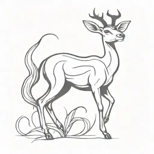 gazelle tattoo design idea