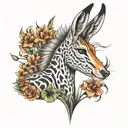 gazelle and 06.04.2022 tattoo design idea