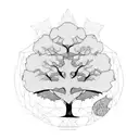 ceiba tree tattoo design idea