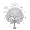 ceiba tree tattoo design idea