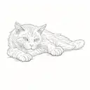 a samurai cat tattoo design idea