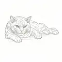 a samurai cat tattoo design idea