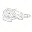 a samurai cat tattoo design idea