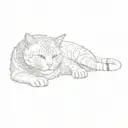 a samurai cat tattoo design idea