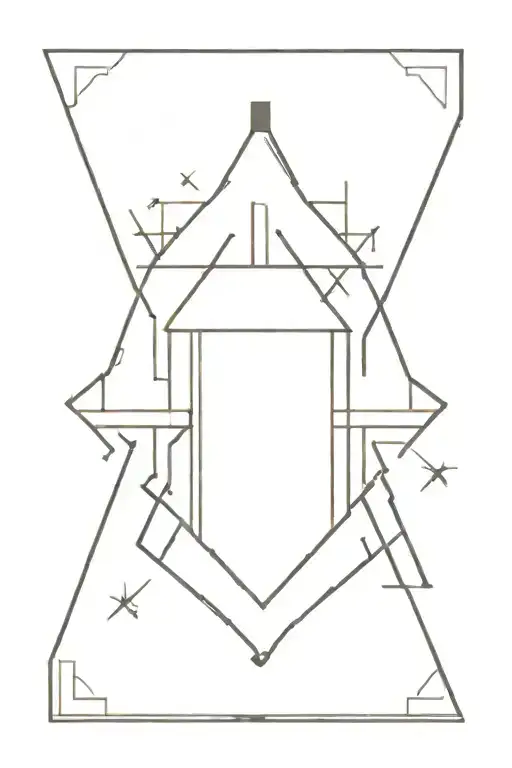 Incorporate elements of the Romanian flag into a minimalist design symbolizing ambition tattoo design idea