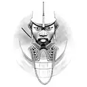 Yasuke, the legendary samurai, stood tall with his ebony skin adorned in intricate tattoos, each line and curve telling  tattoo design idea