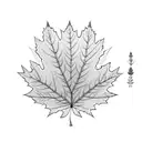 maple leaf cover up tattoo design idea