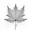 maple leaf cover up tattoo design idea