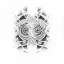 "just breathe" in ekg text tattoo design idea