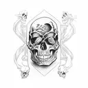 black&white forearm tattoo. Skulls crying in agony  tattoo design idea