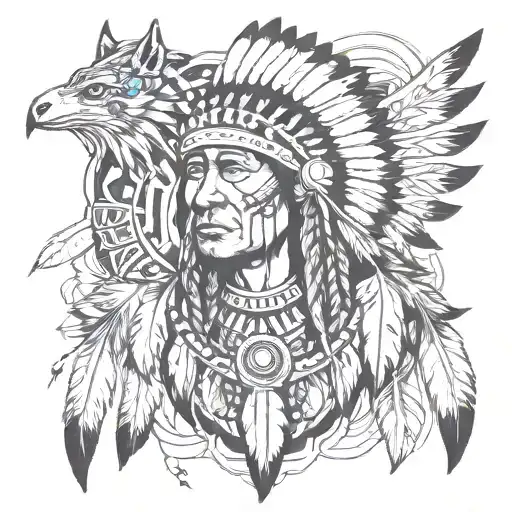 native american sleeve tattoo tattoo design idea