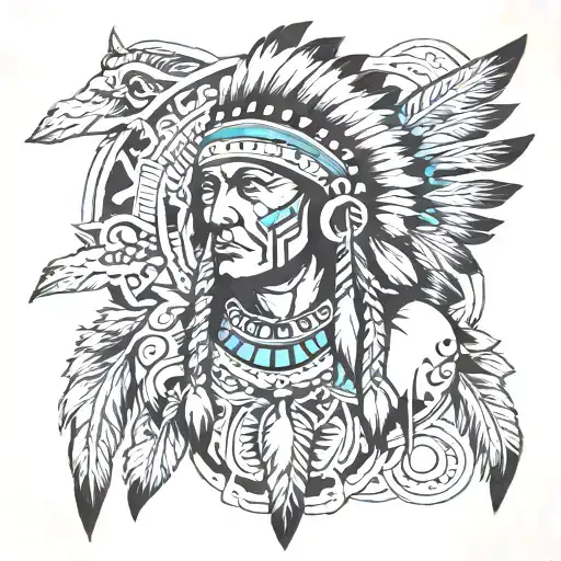 native american sleeve tattoo tattoo design idea