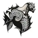 bio mechanical sholder armor tattoo design idea