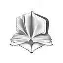 burning bridge and book  tattoo design idea