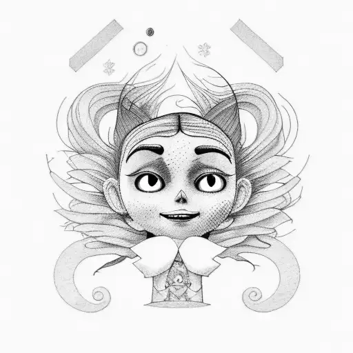 Coraline tattoo design idea