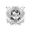 Coraline tattoo design idea