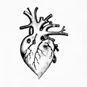 a human heart tattoo design idea